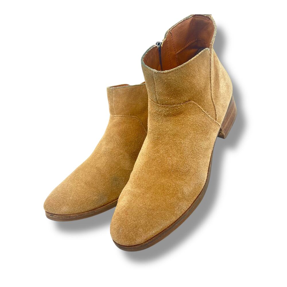 LUCKY BRAND Woman's Tan Suede Booties 10/42   Western Retro Grunge